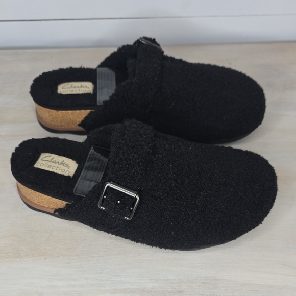 Clarks Brynn Slide Clog NWOT Black SZ 7 - Picture 1 of 5